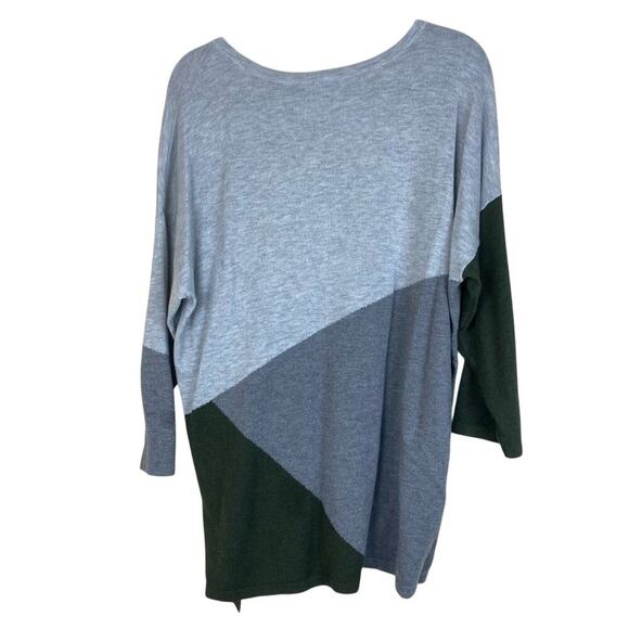 Chico’s Color Block Cashmere Blend Knot Soft Knit Cozy Chore Sweater Women’s XL - Picture 3 of 5